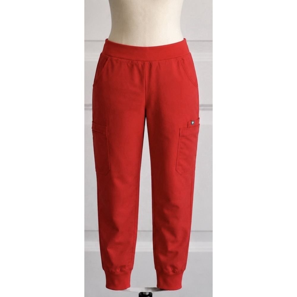 FIGS Women's Zamora Jogger Scrub Pants Bottoms Hibiscus Pride Medium Petite M